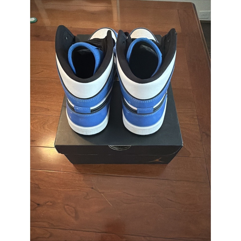 Air Jordan 1 SE Mid Signal Blue/Black/white Size 10 With Extra Laces - Picture 3 of 8
